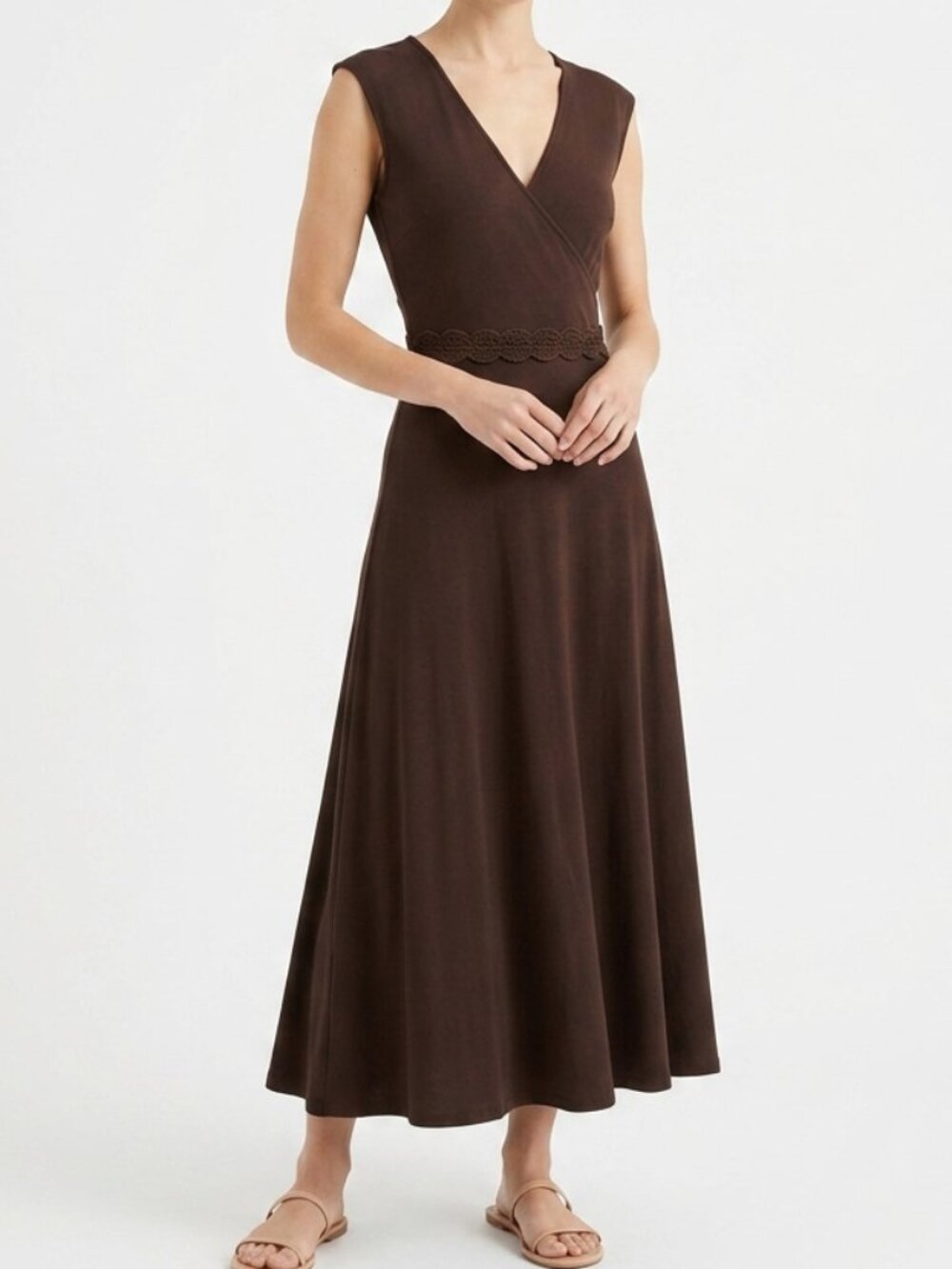 Ann Taylor Loft Chocolate Fit & Flare Dress- Sz. 0
